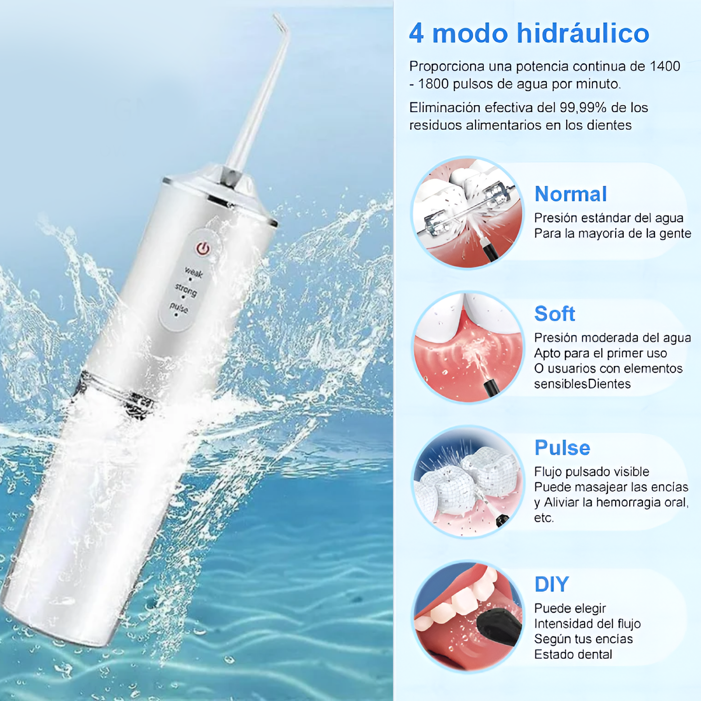 Irrigador Oral Para Limpiar los Dientes
