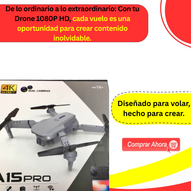Drone con cámara RC 1080P HD