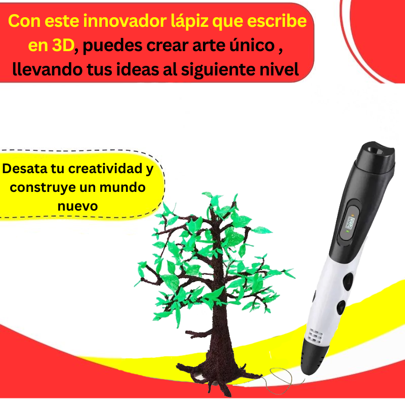 Lapíz 3D de Silicona