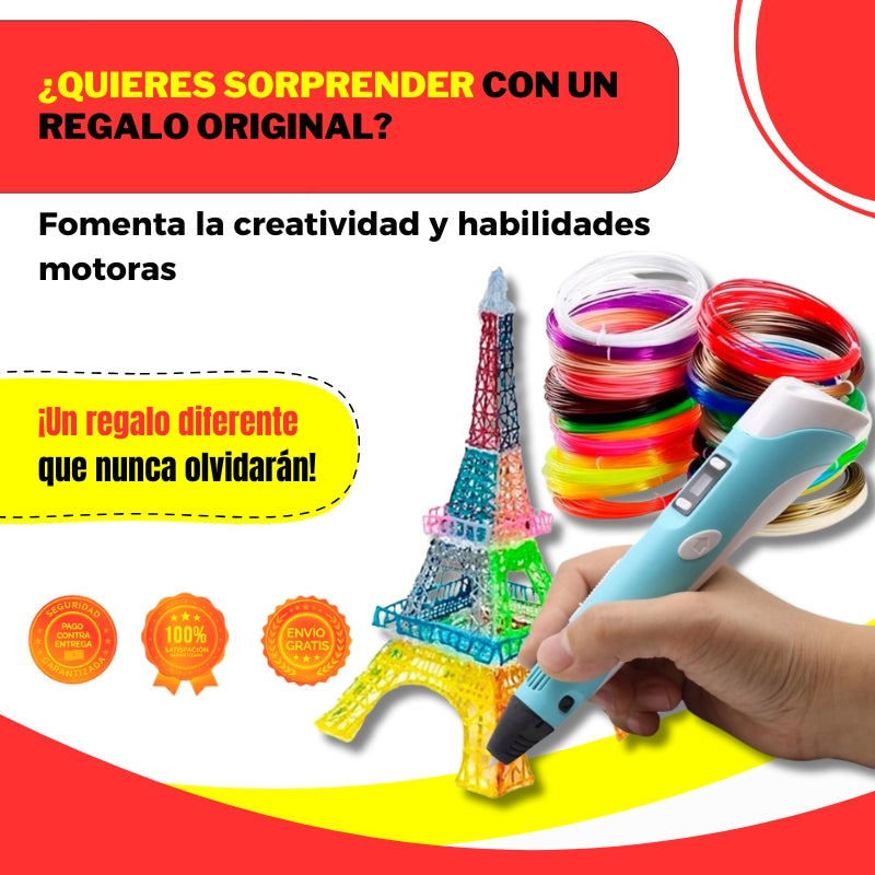 Lapíz 3D de Silicona