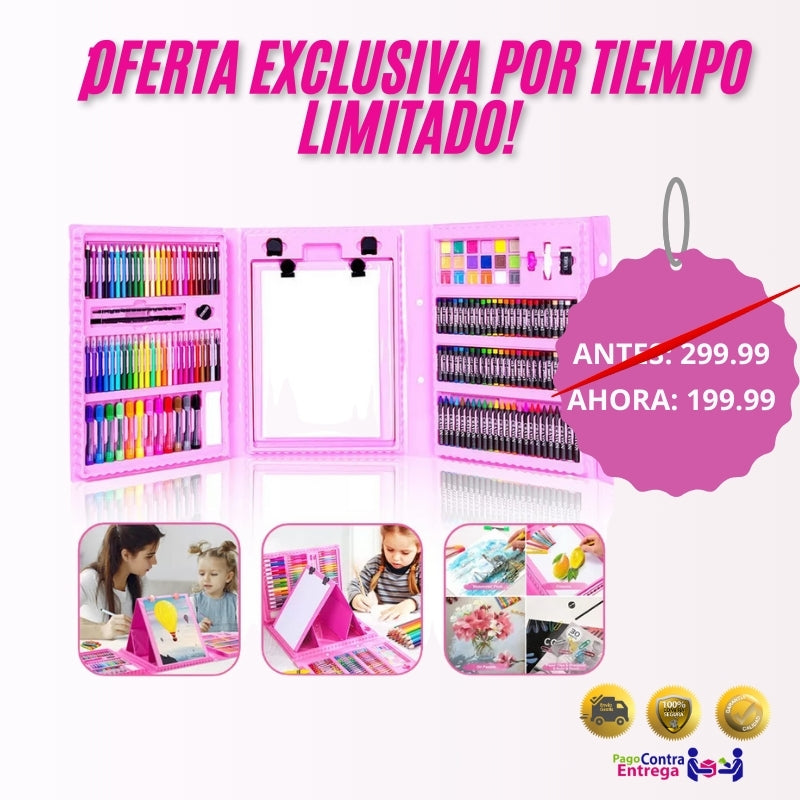 Mega set de arte de 208 piezas