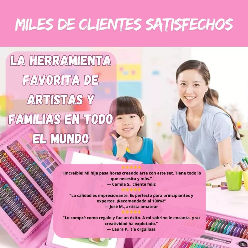 Mega set de arte de 208 piezas