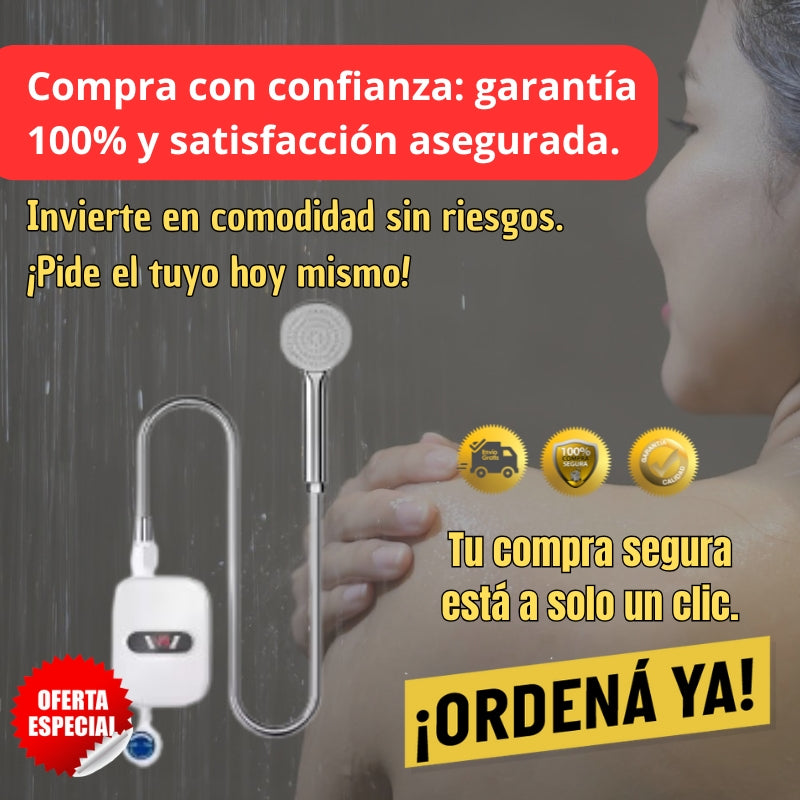 Ducha con Calentador de Agua Termostático