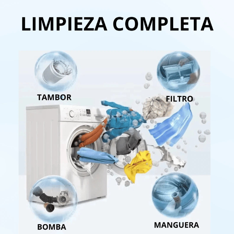 Tabletas limpiadoras para lavadoras