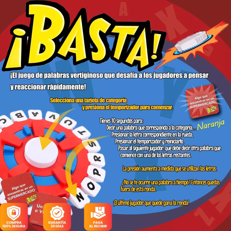 Divertido Juego Basta - Piensa y Contesta
