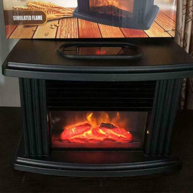 Mini Calentador Eléctrico de Chimenea con Termostato