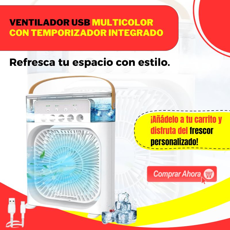 Ventilador Humidificador Portatil