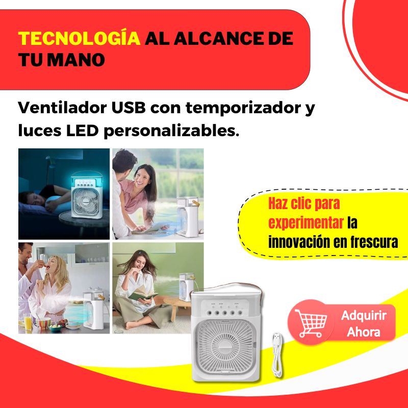 Ventilador Humidificador Portatil