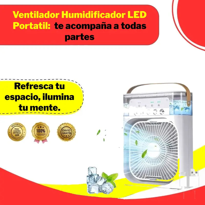 Ventilador Humidificador LED Portatil