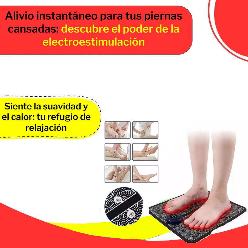Alfombra eléctrica para masajear piernas y pies