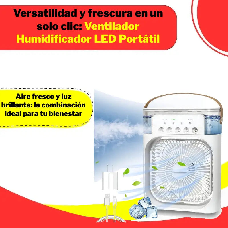 Ventilador Humidificador LED Portatil