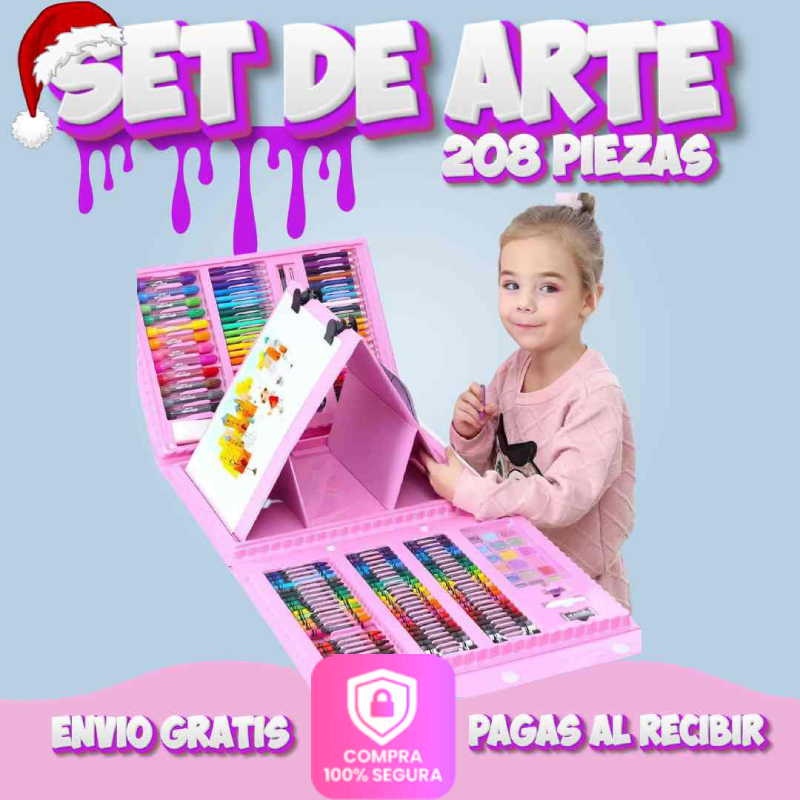Super set de arte de 208 piezas