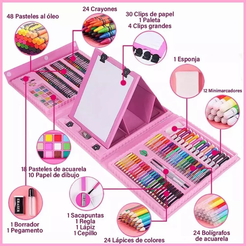 Super set de arte de 208 piezas