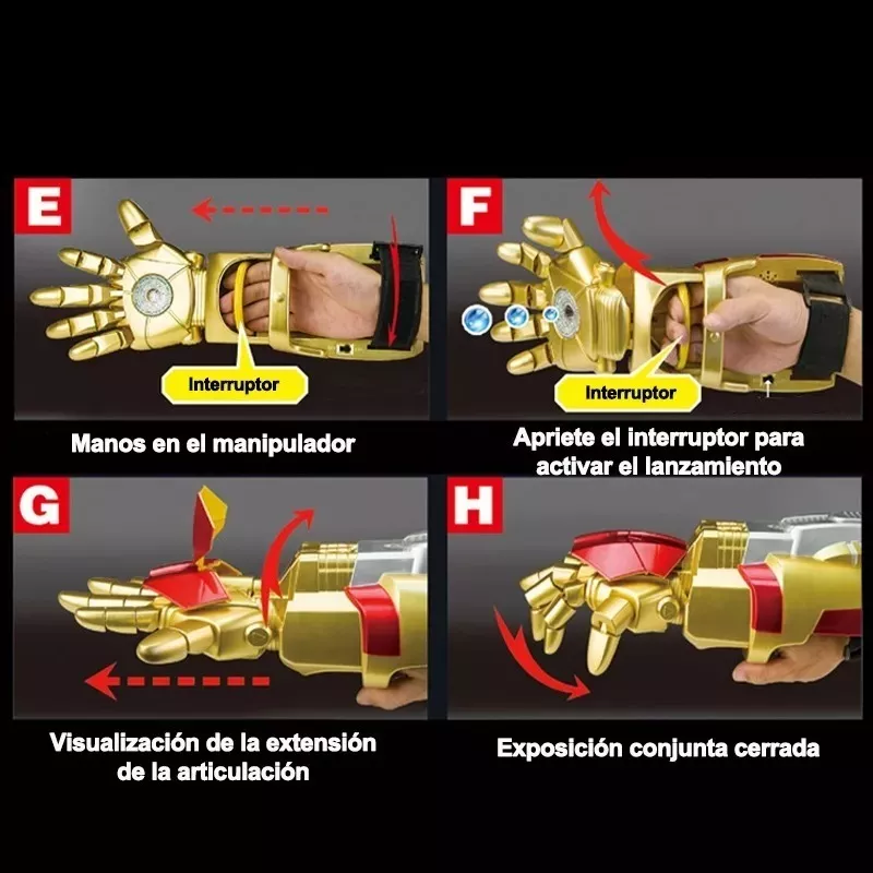 Guante De Iron Man Con Lanzador Hidrogel