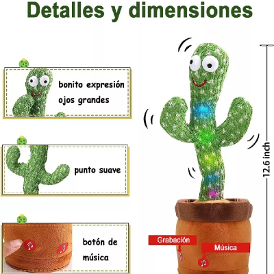 Juguete Cactus Bailarín Recargable