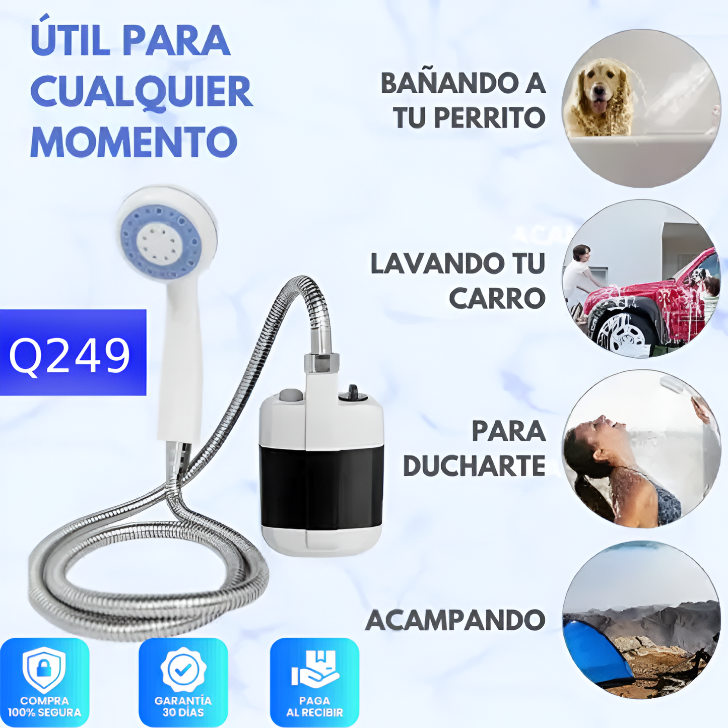 Ducha portátil para exteriores
