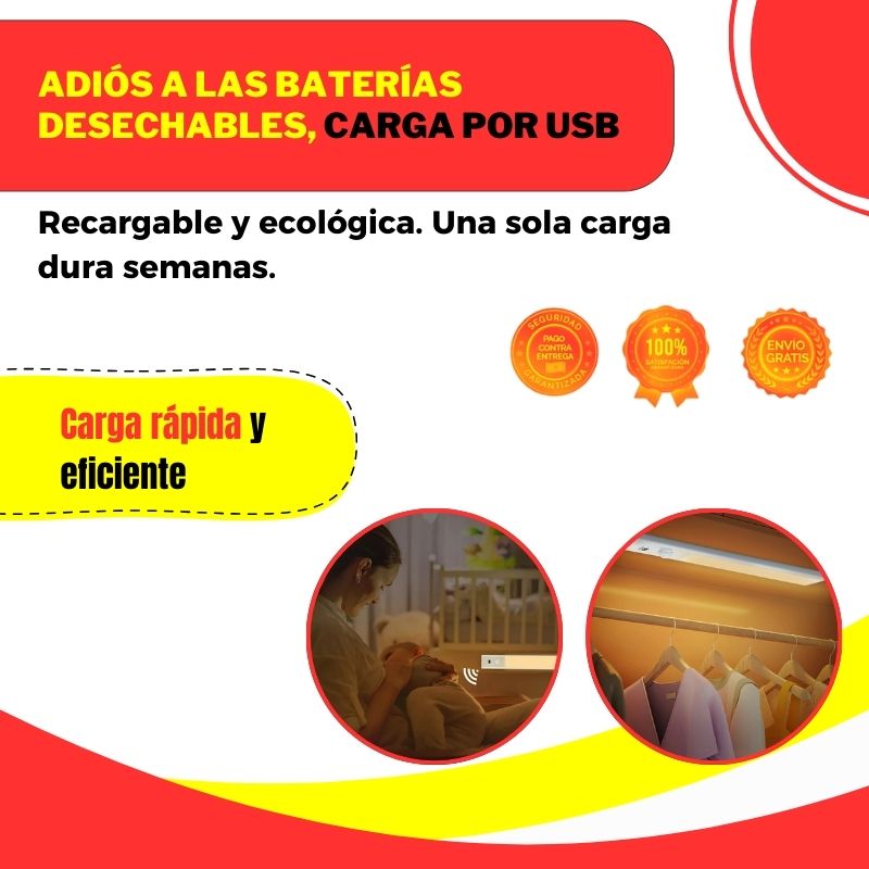 Luz Led con Sensor de Movimiento