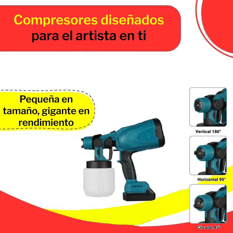 Compresor de Pintura Profesional de 2 Baterías