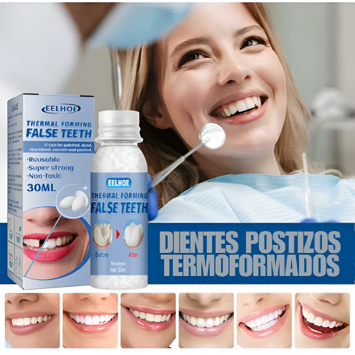 Resina Moldeable Reparadora de Dientes