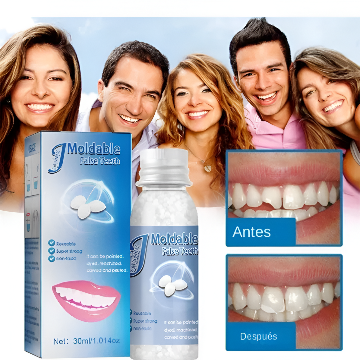Resina Moldeable Reparadora de Dientes