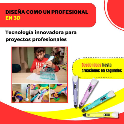 Lapíz 3D de Silicona