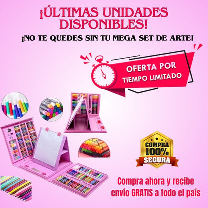 Mega set de arte de 208 piezas