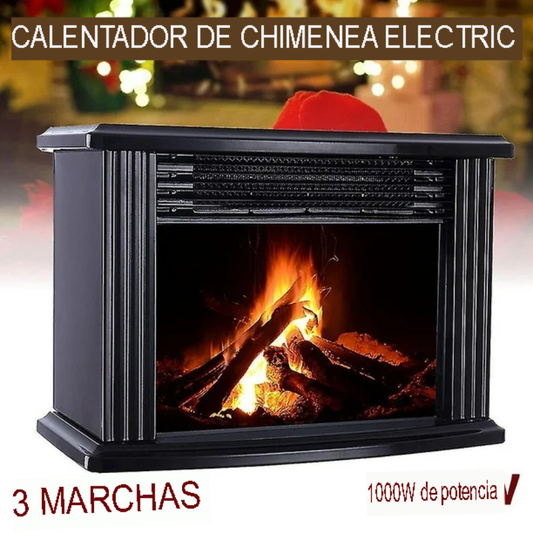 Mini Calentador Eléctrico de Chimenea con Termostato
