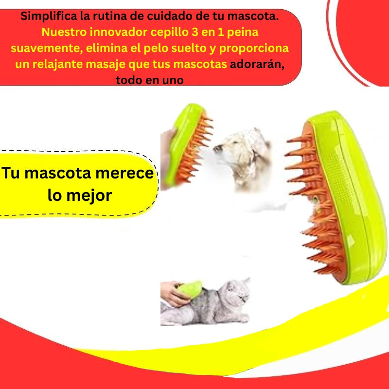 Cepillo recargable 3 en 1 para mascotas