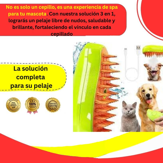 Cepillo recargable 3 en 1 para mascotas