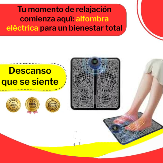 Alfombra eléctrica para masajear piernas y pies