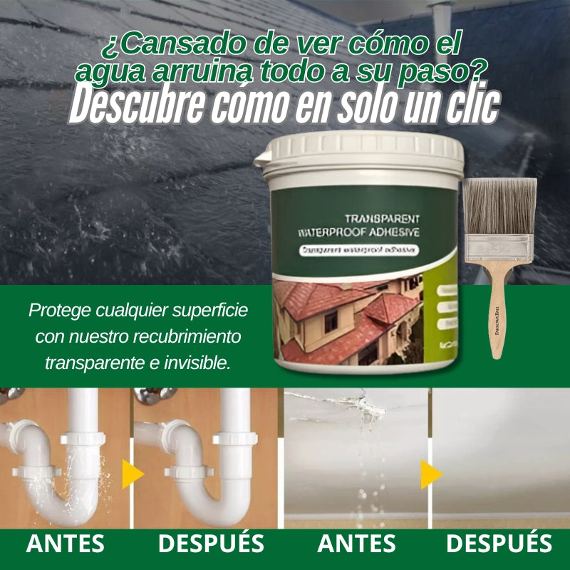 Líquido de sellado transparente resistente al agua