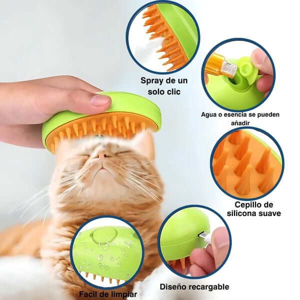 Cepillo recargable 3 en 1 para mascotas